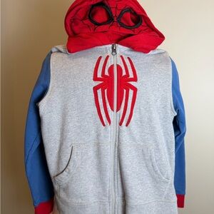 Mini Biden Size 8 Marvel Spider Hero Hoodie - Red, Blue, and Gray